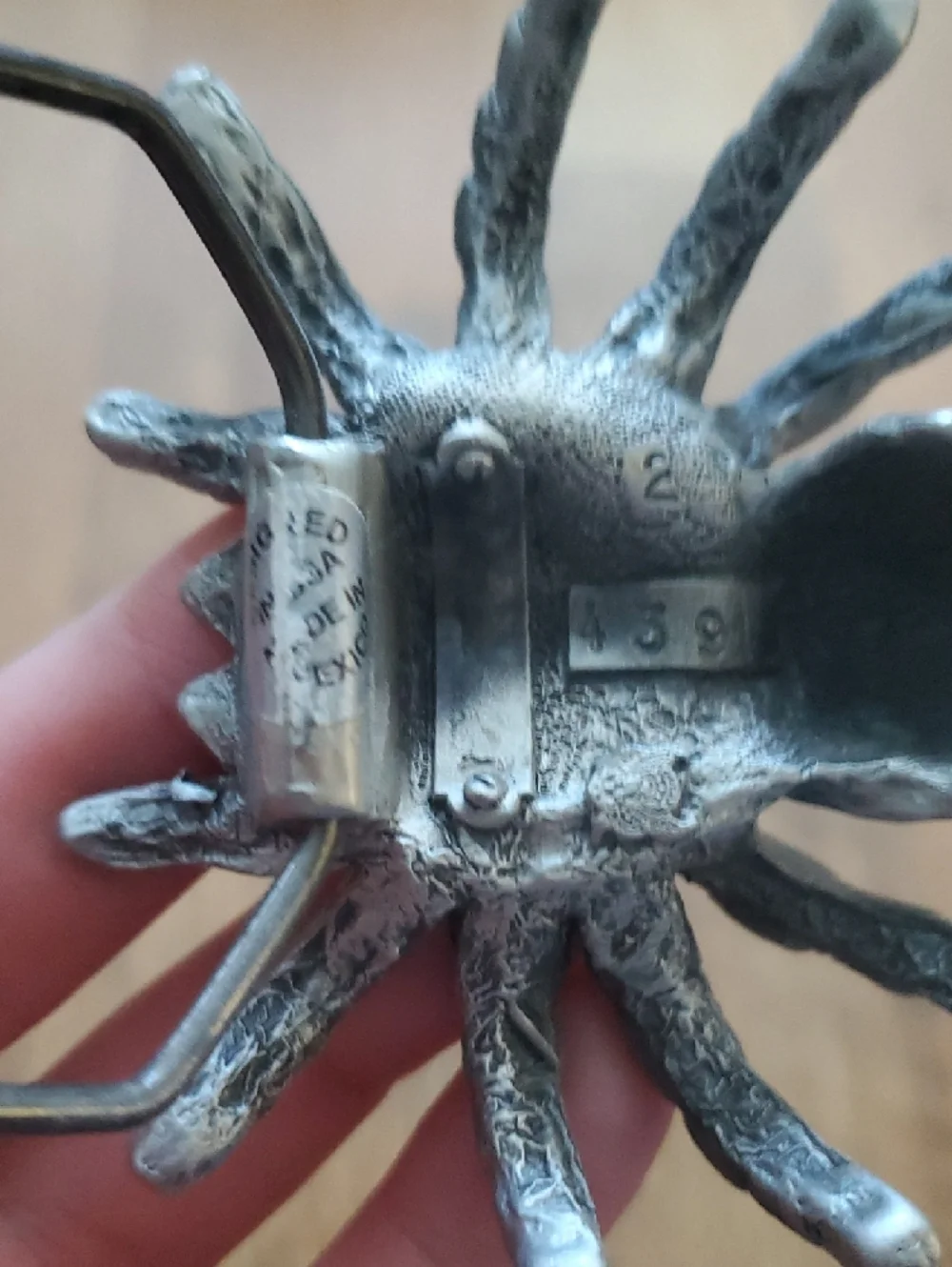 Metal 3D Tarantula Spider Belt‎ Buckle - Gunmetal Gray